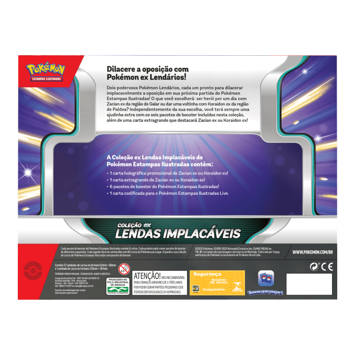 (PT-BR) Pokémon Box Coleção ex Lendas Implacáveis Zacian - Imagem 3