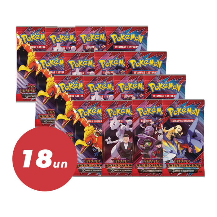 (PT-BR) Kit 18 Boosters Rivais Predestinados Pokémon