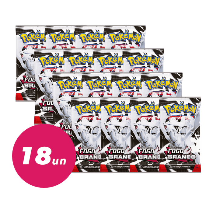 (PT-BR) Kit 18 Boosters Pokémon Fogo Branco